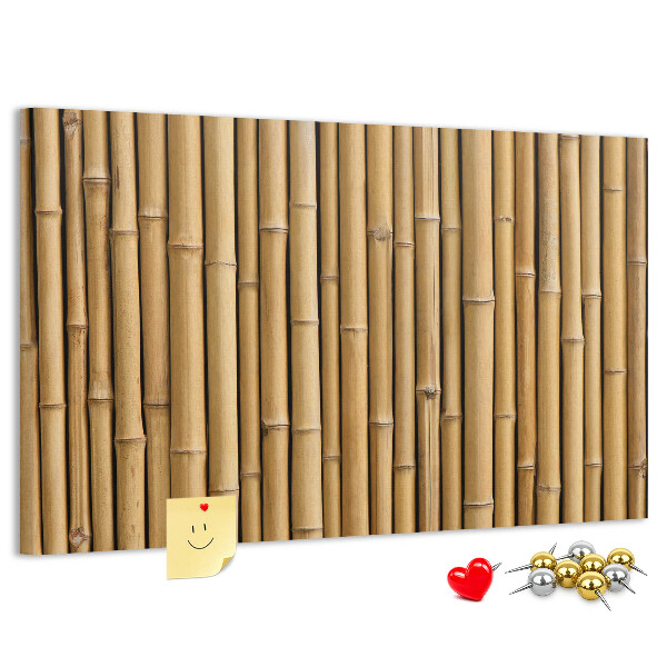 Cork memo board Bamboo sticks