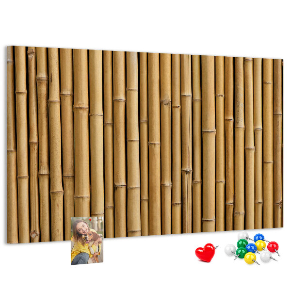 Cork memo board Bamboo sticks