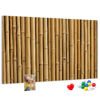 Cork memo board Bamboo sticks