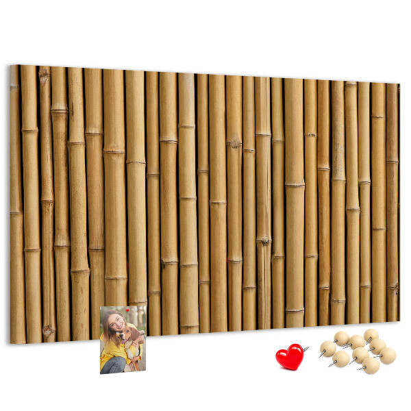 Cork memo board Bamboo sticks