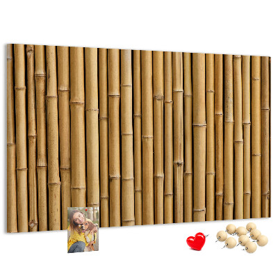 Cork memo board Bamboo sticks