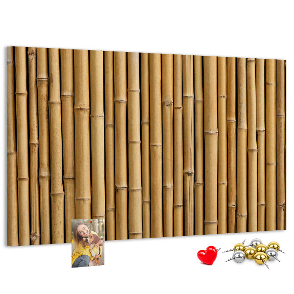 Cork memo board Bamboo sticks