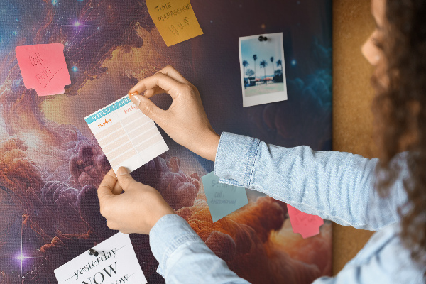 Cork board World stars space