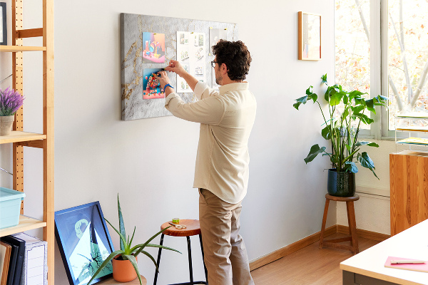 Cork display board Decorative marble