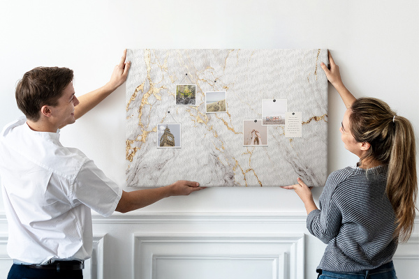 Cork display board Decorative marble
