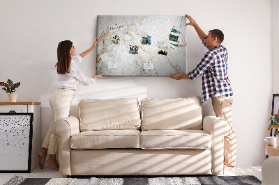 Cork display board Decorative marble