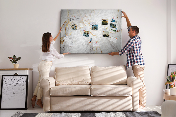 Cork display board Decorative marble