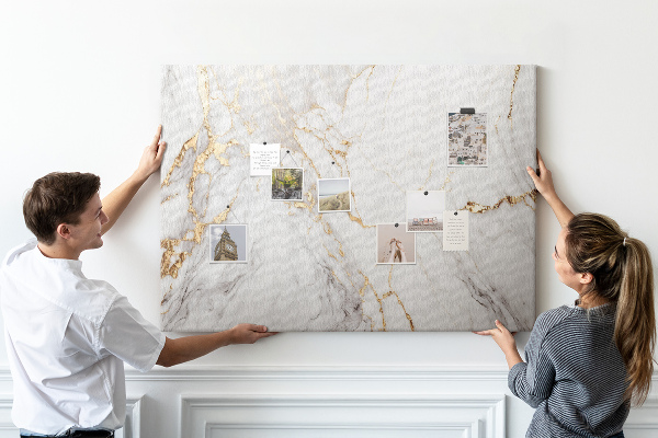 Cork display board Decorative marble
