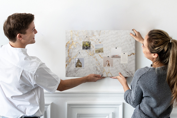 Cork display board Decorative marble