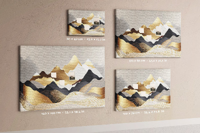 Cork memo board Mountains abstraction