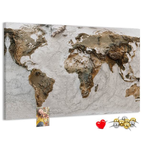 Cork board Old world map