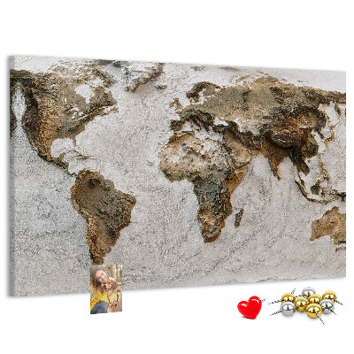 Cork board Old world map