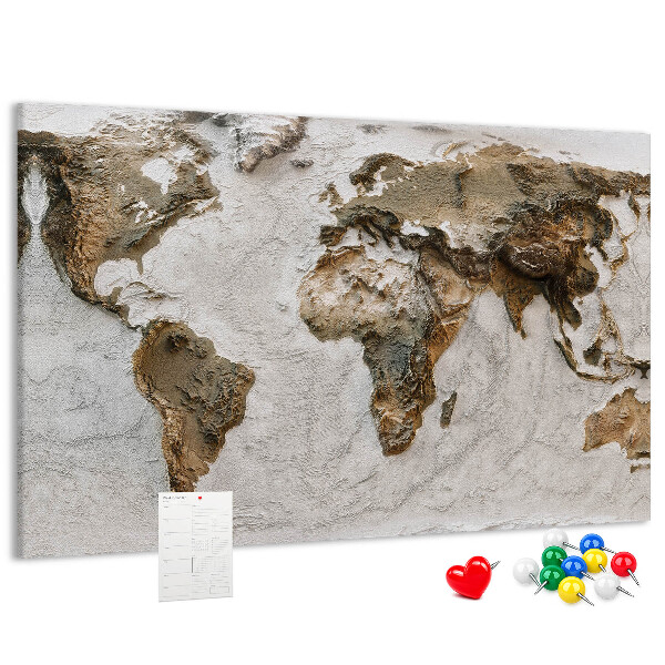 Cork board Old world map