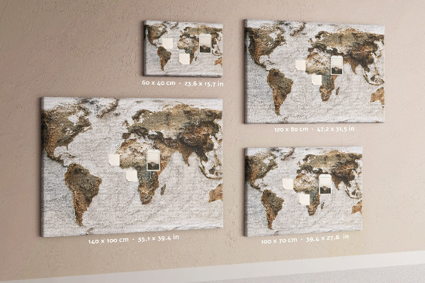 Cork board Old world map