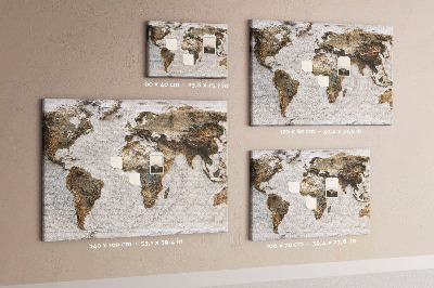 Cork board Old world map