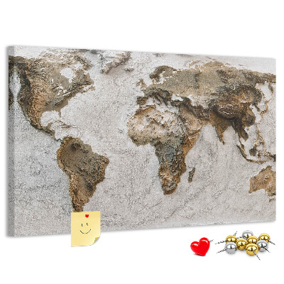 Cork board Old world map