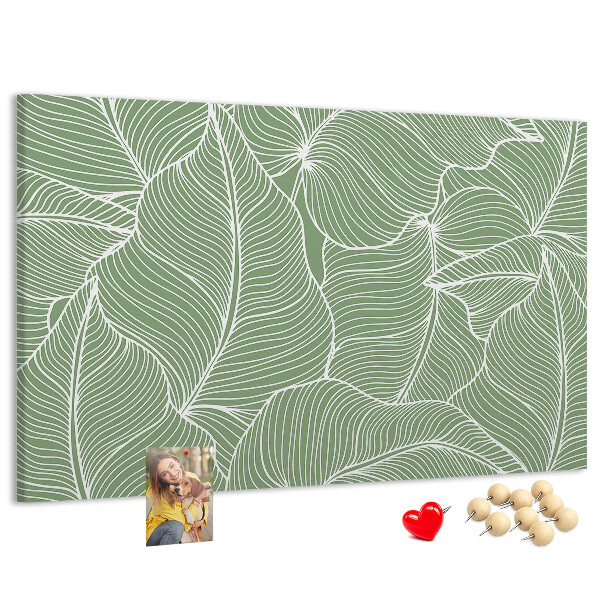 Cork board Leaves nature pattern