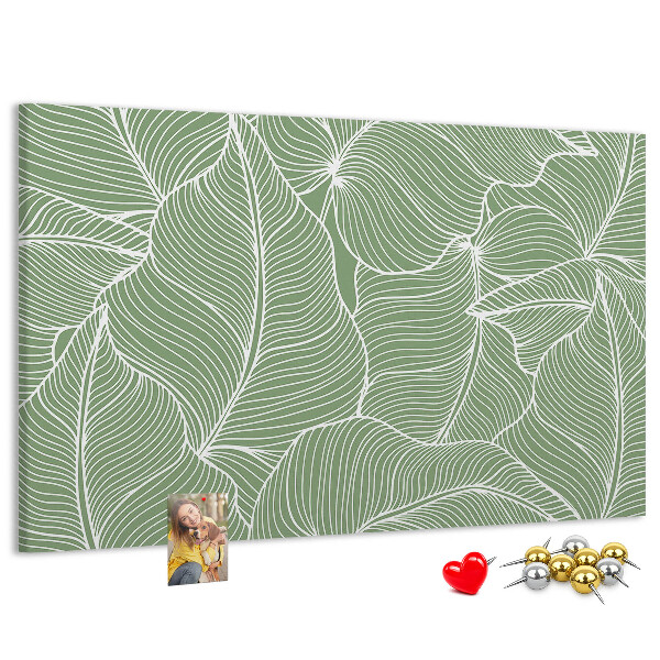 Cork board Leaves nature pattern