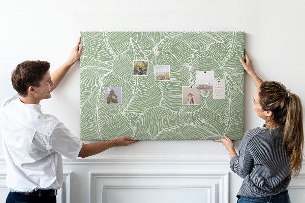 Cork board Leaves nature pattern