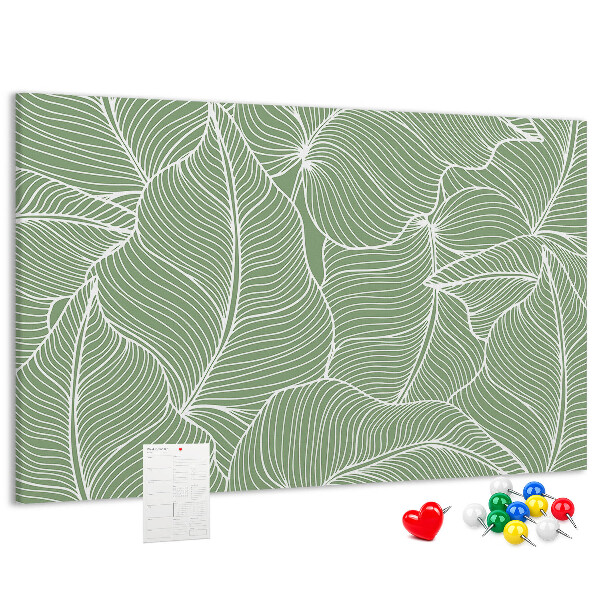 Cork board Leaves nature pattern