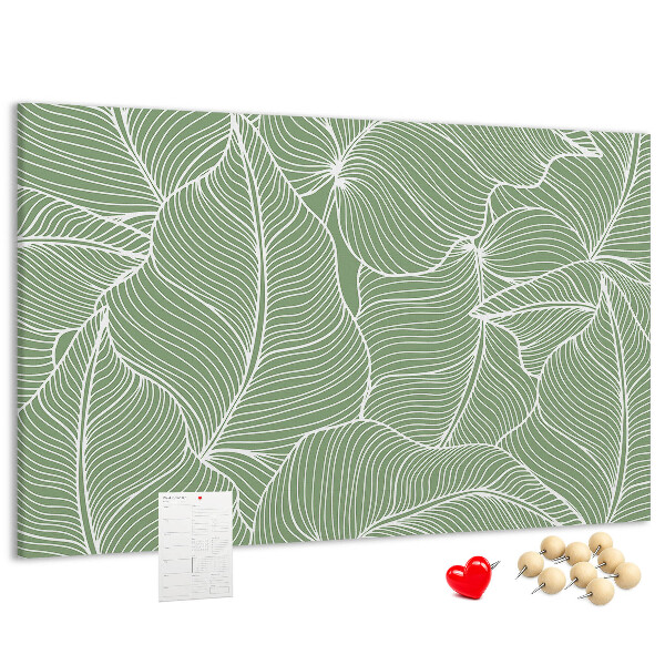 Cork board Leaves nature pattern