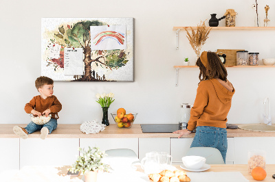 Cork display board Family tree