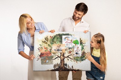 Cork display board Family tree