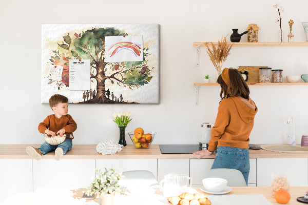 Cork display board Family tree