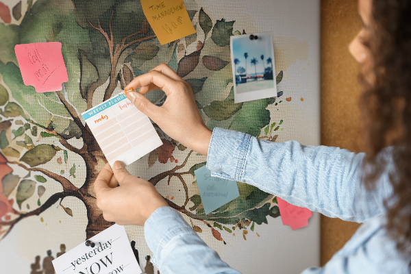 Cork display board Family tree