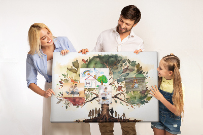 Cork display board Family tree