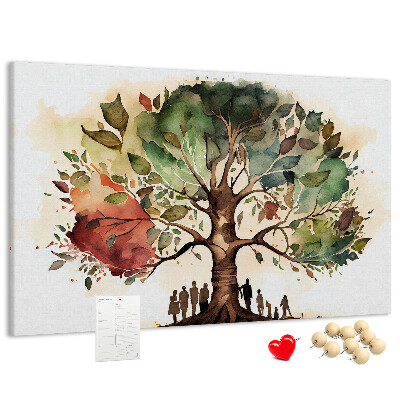 Cork display board Family tree