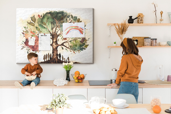 Cork display board Family tree