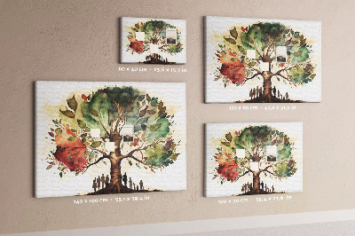 Cork display board Family tree
