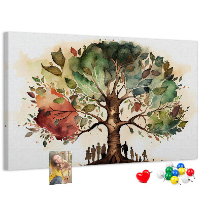 Cork display board Family tree