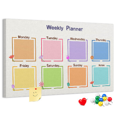 Cork board Weekly planner