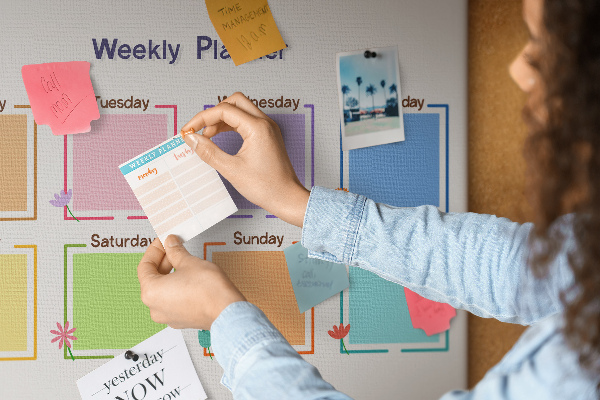 Cork board Weekly planner