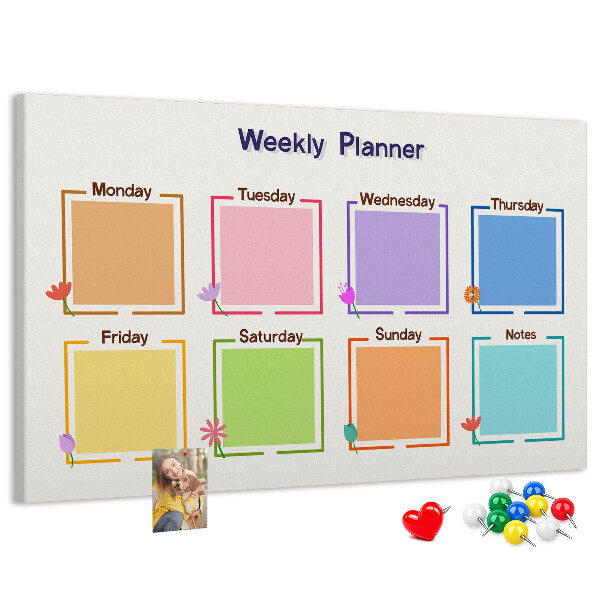 Cork board Weekly planner