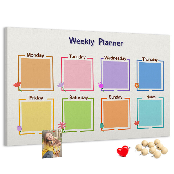 Cork board Weekly planner