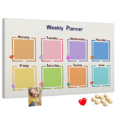 Cork board Weekly planner