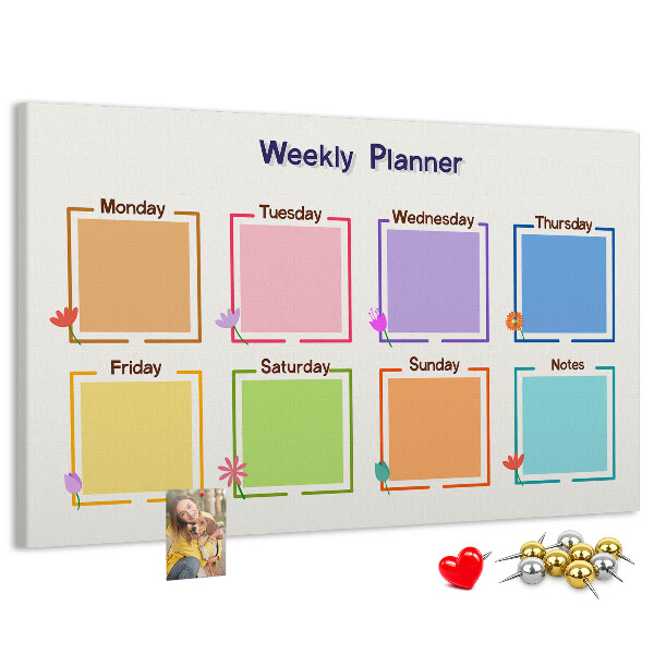 Cork board Weekly planner