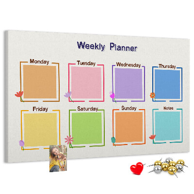 Cork board Weekly planner