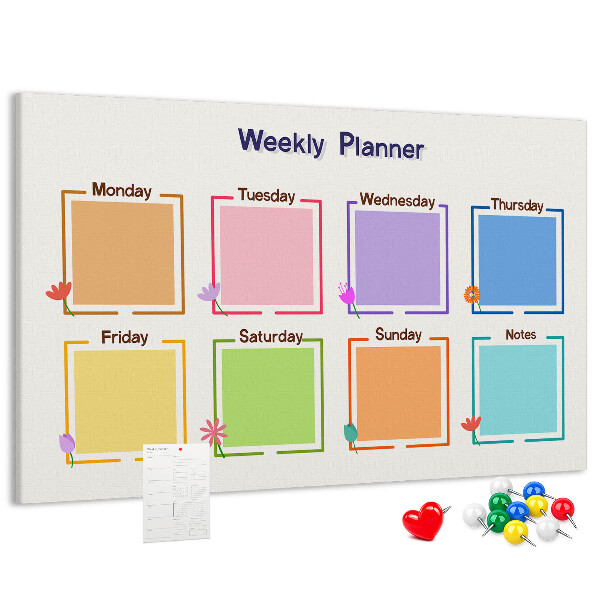 Cork board Weekly planner