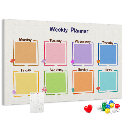 Cork board Weekly planner
