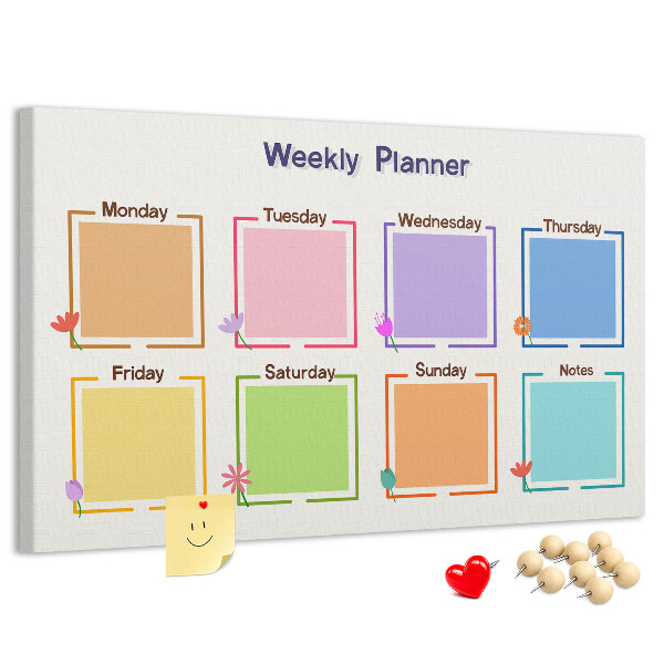 Cork board Weekly planner