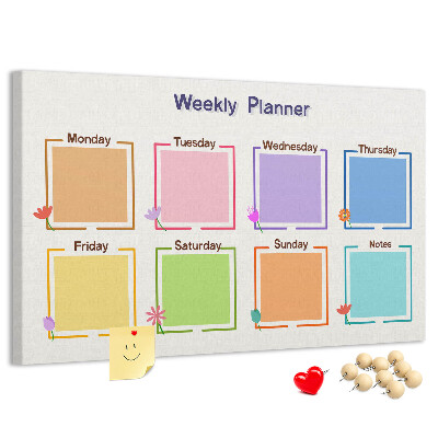 Cork board Weekly planner