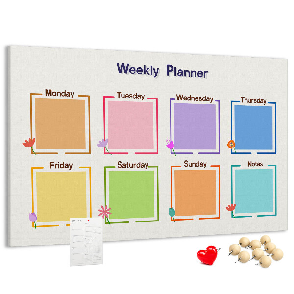 Cork board Weekly planner