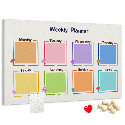Cork board Weekly planner