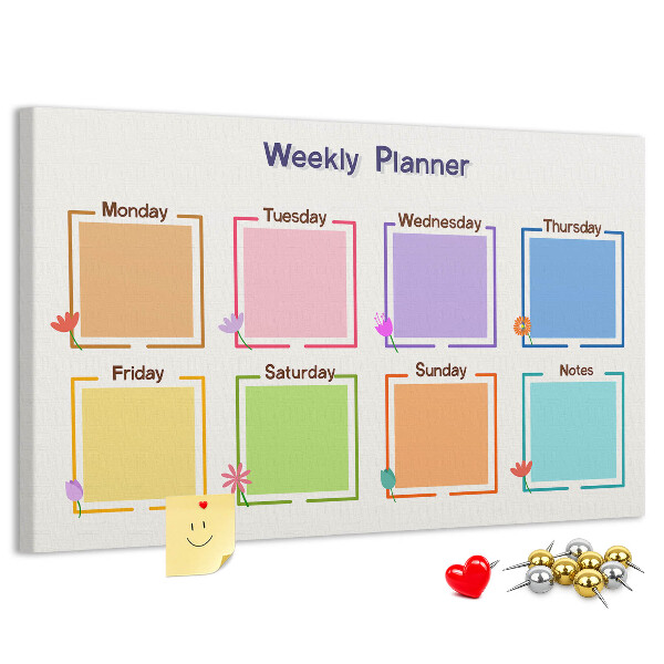 Cork board Weekly planner