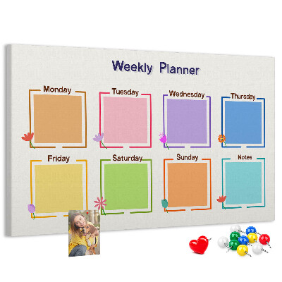 Cork board Weekly planner