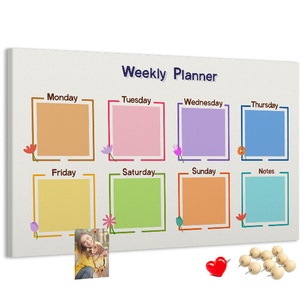 Cork board Weekly planner